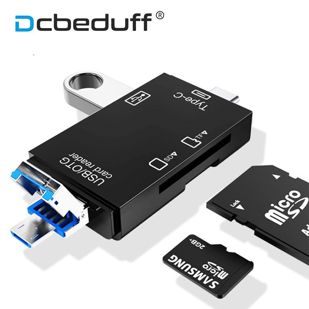 Type-C TF-SD ī ǵ OTG  USB 3.0 ī ǵ USB Micro SD  ÷ ̺  6-in-1 Ʈ ޸ ī ǵ